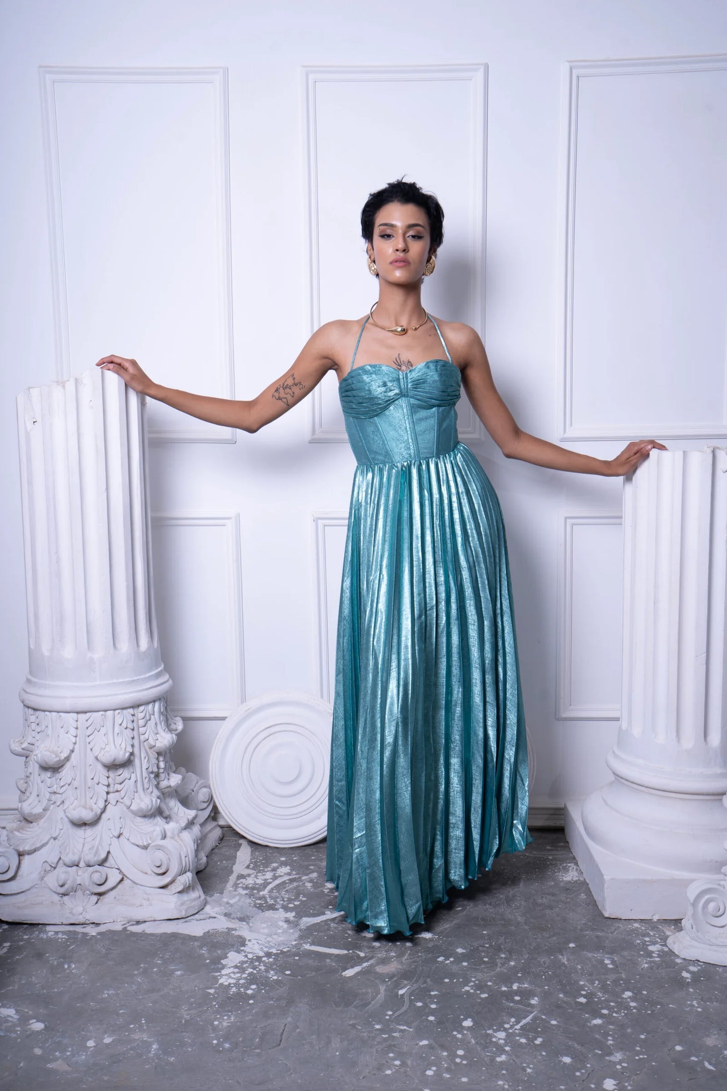 Crystal Blue Corset Dress