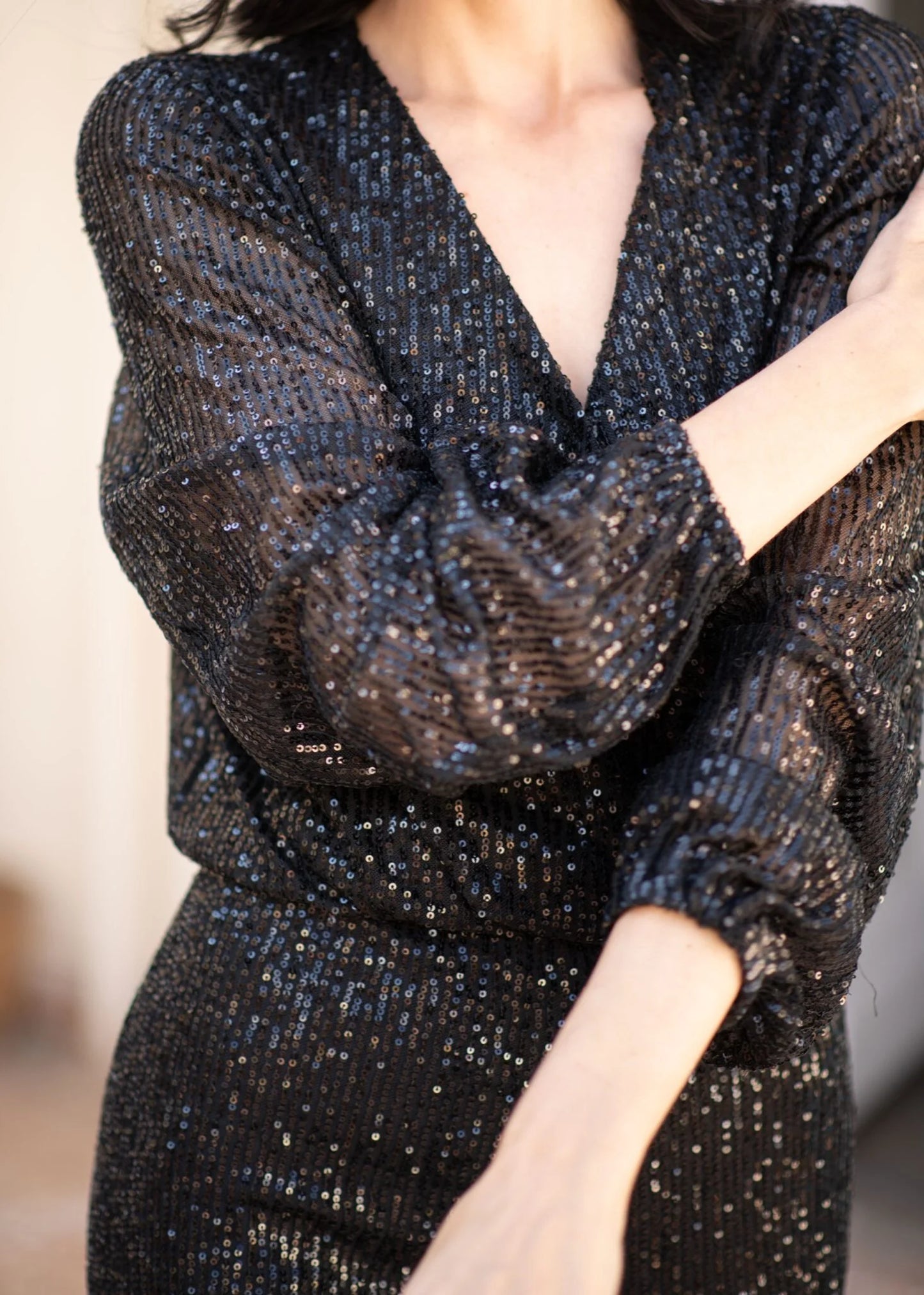 Black bling bling jumpsuit