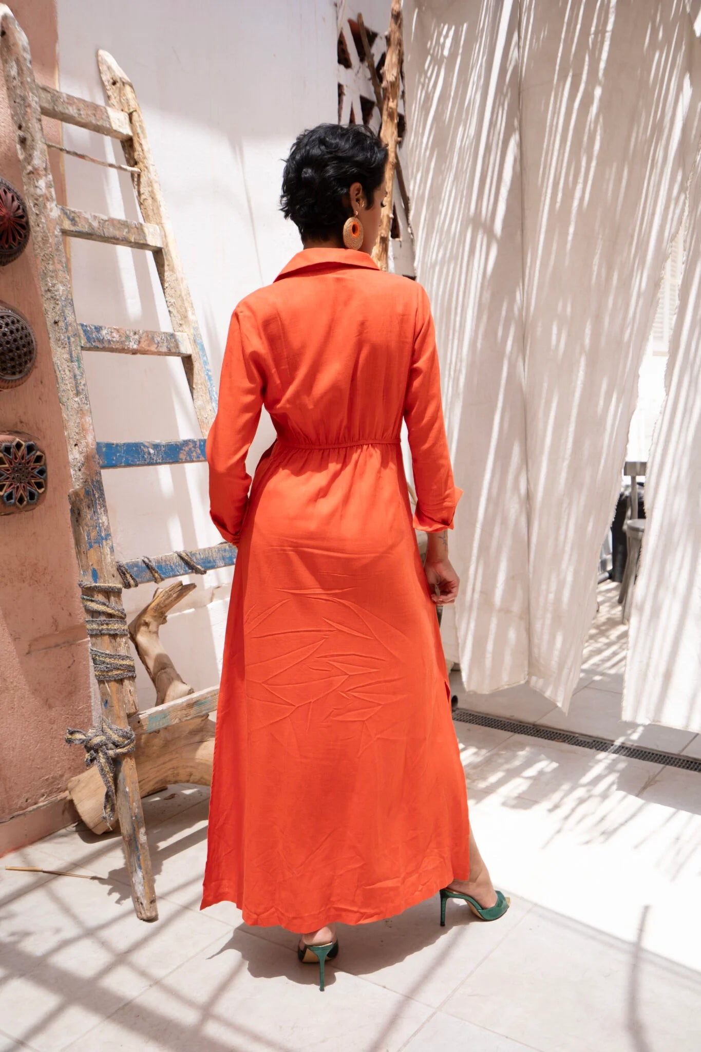 Pure Lenin Orange Dress