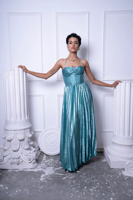 Crystal Blue Corset Dress