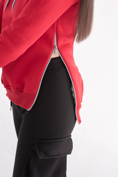 Red ” C’est La Vie” Sweatshirt