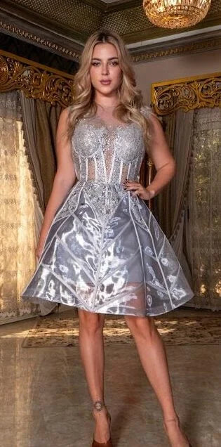 Haute Couture Silver Dress