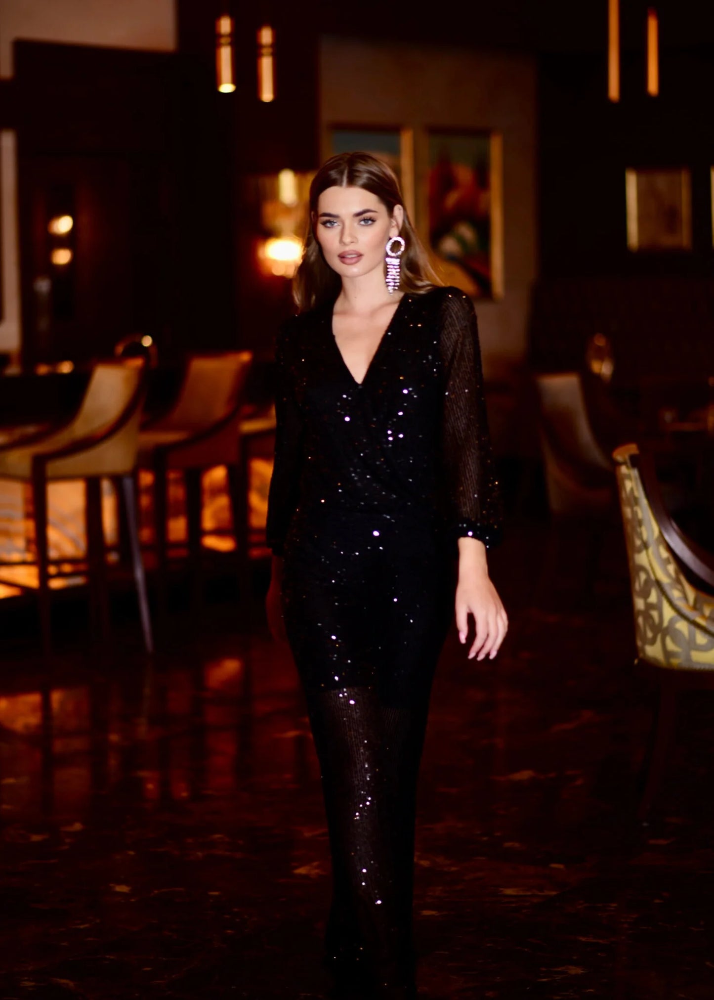 Black bling bling jumpsuit