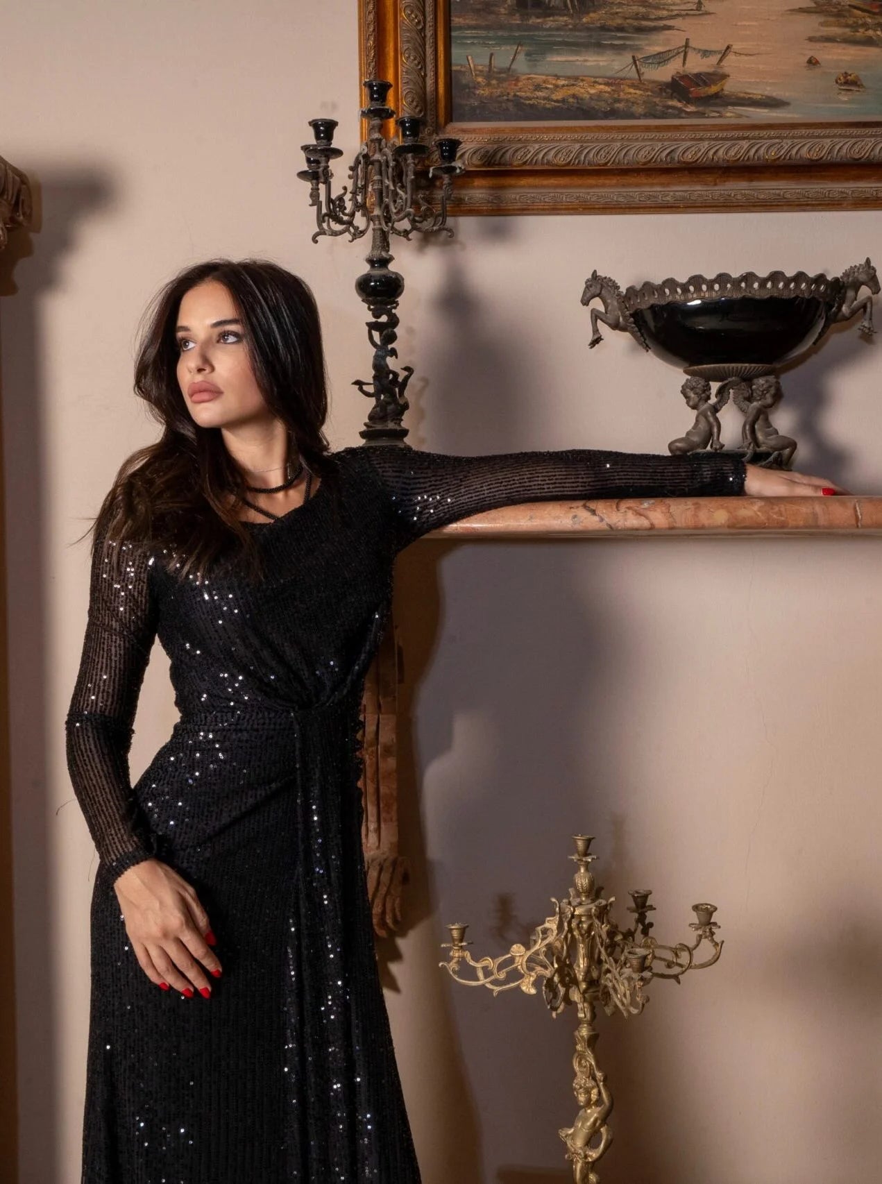 Black Bling Bling Dress