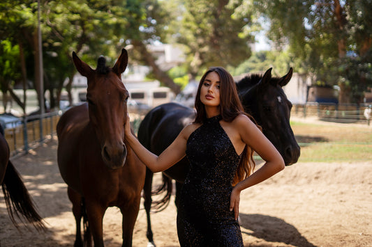 A-cut sequin jumpsuit