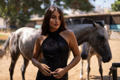 A-cut sequin jumpsuit