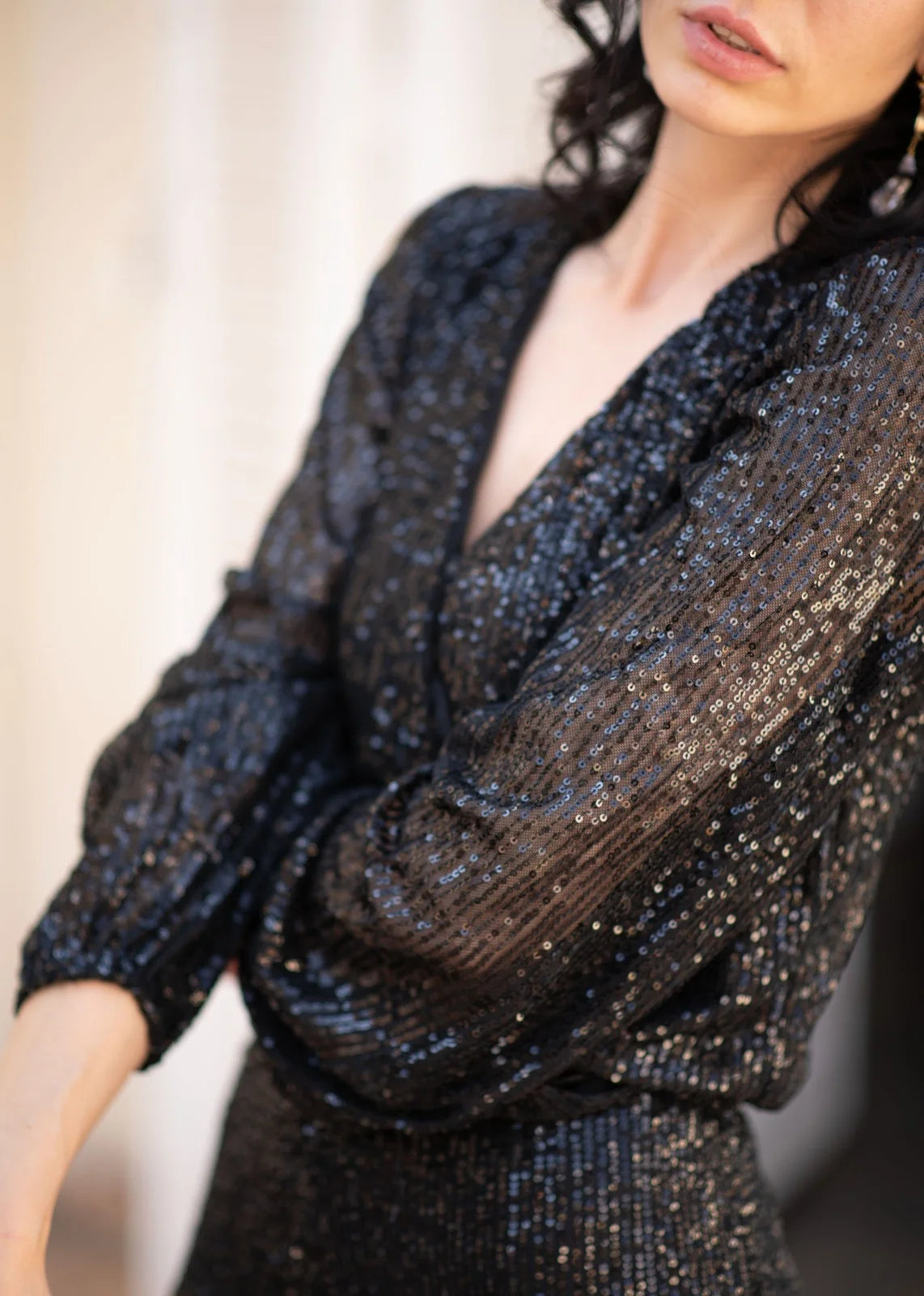 Black bling bling jumpsuit