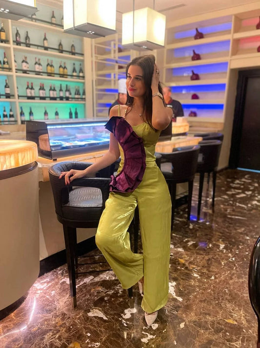 Green Apple FLower Jumpsuit