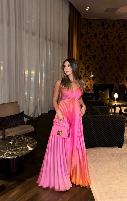 Orange in Pink Ombre mermaid dress