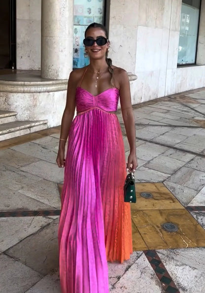 Orange in Pink Ombre mermaid dress