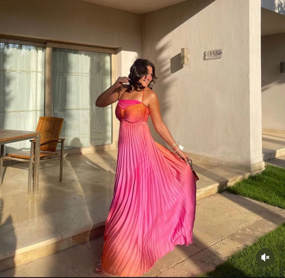 Orange in Pink Ombre mermaid dress