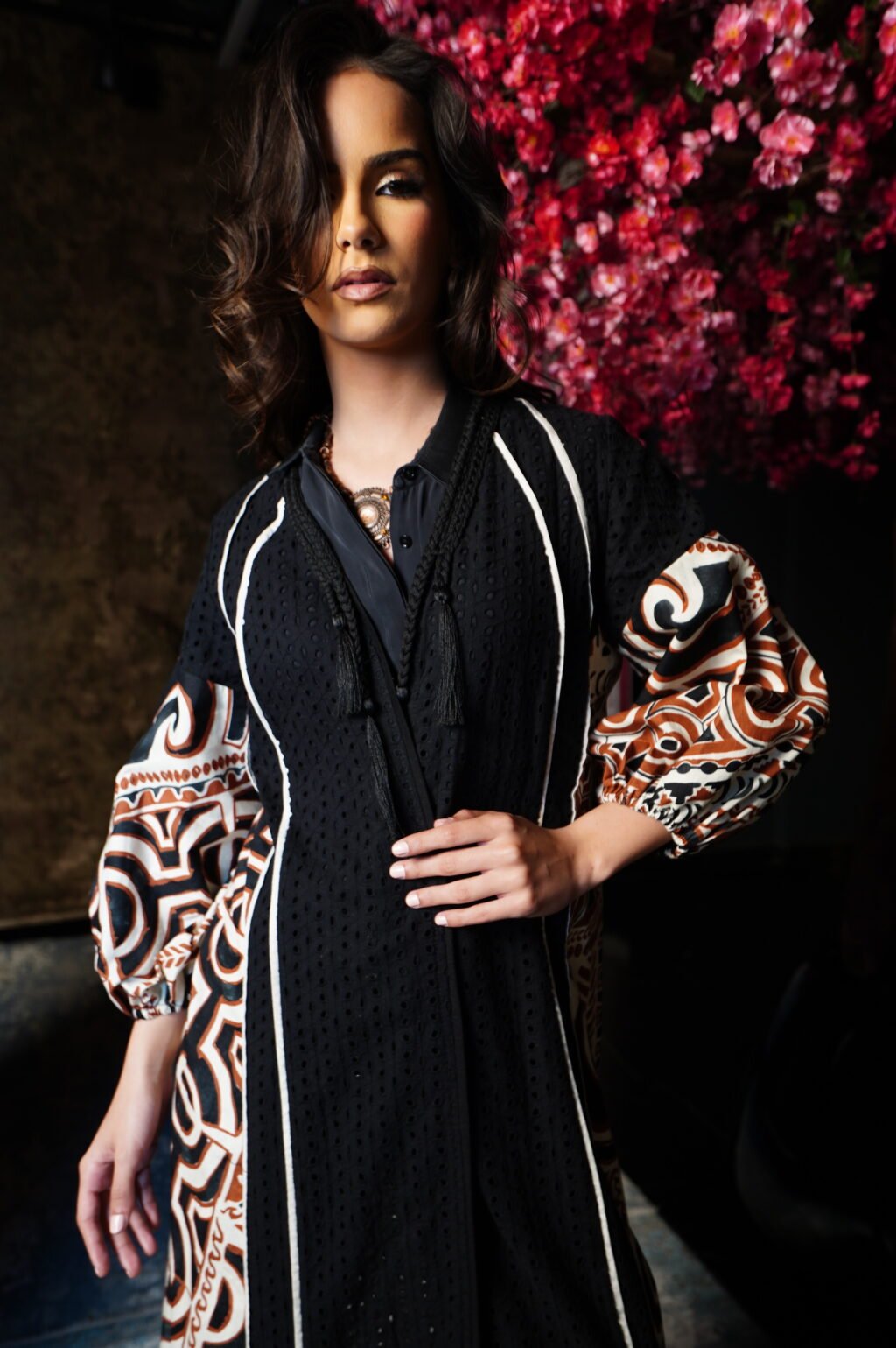 Black kaftan with Balloon Sleeves - Image 6